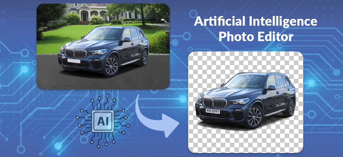 AI-powered photo editing software transforming images with cutting-edge technology.